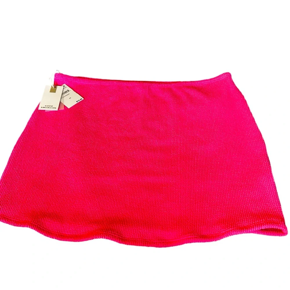 Good American Always Fits Mini Skirt- Neon Pink, NWT Sizes 0, 3/4 and 5/6